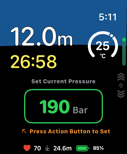 Tank settings after calibration