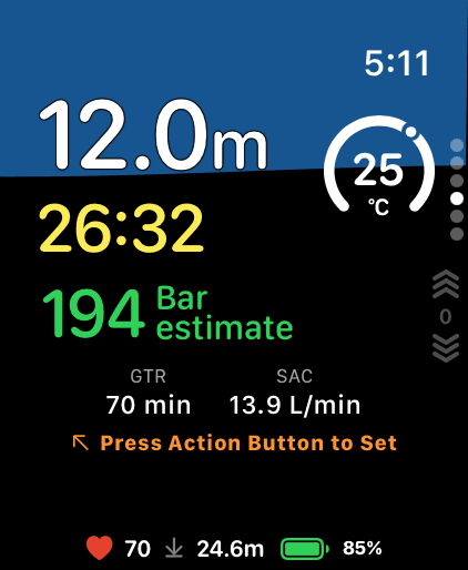 Tank settings before calibration